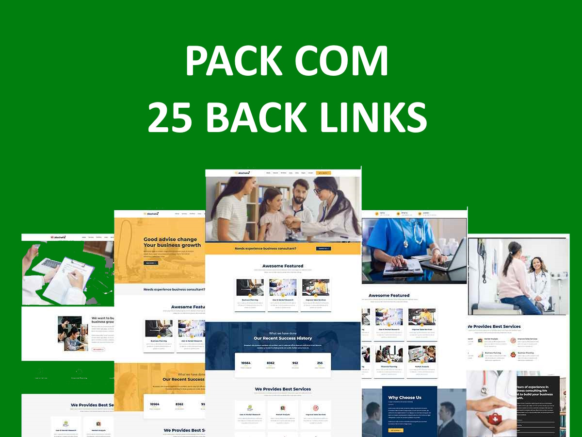 Pack com 25 backlinks